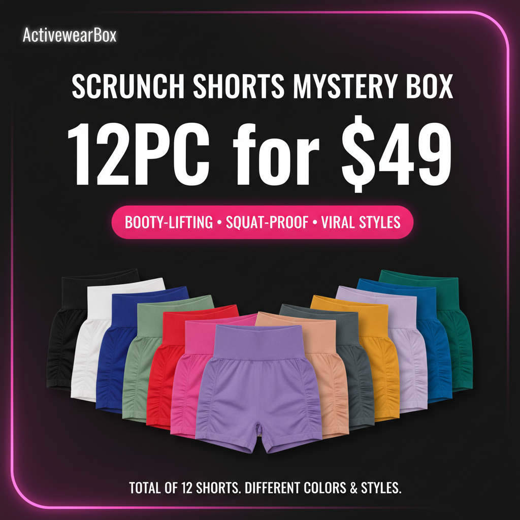 Scrunch Shorts Mystery Box – 12PC for $49 Clean