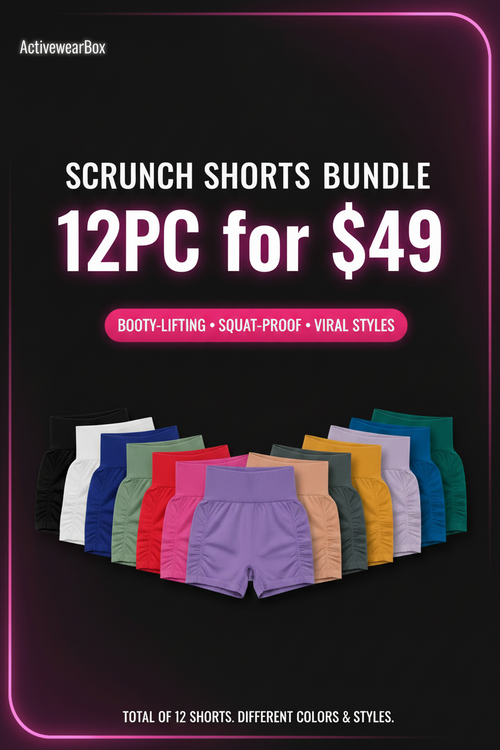 Scrunch Shorts Mystery Box – 12PC for $49 Clean