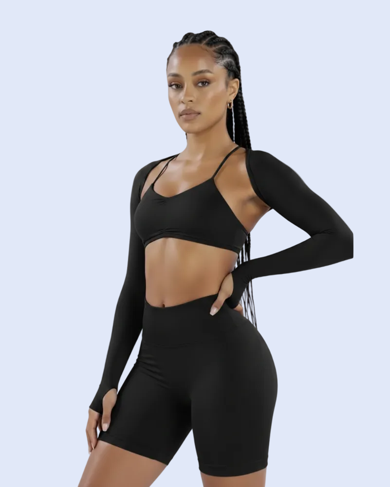 Sculpt Shrug Black - 3/4 Angle