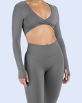 Twist Top Medium Grey Front