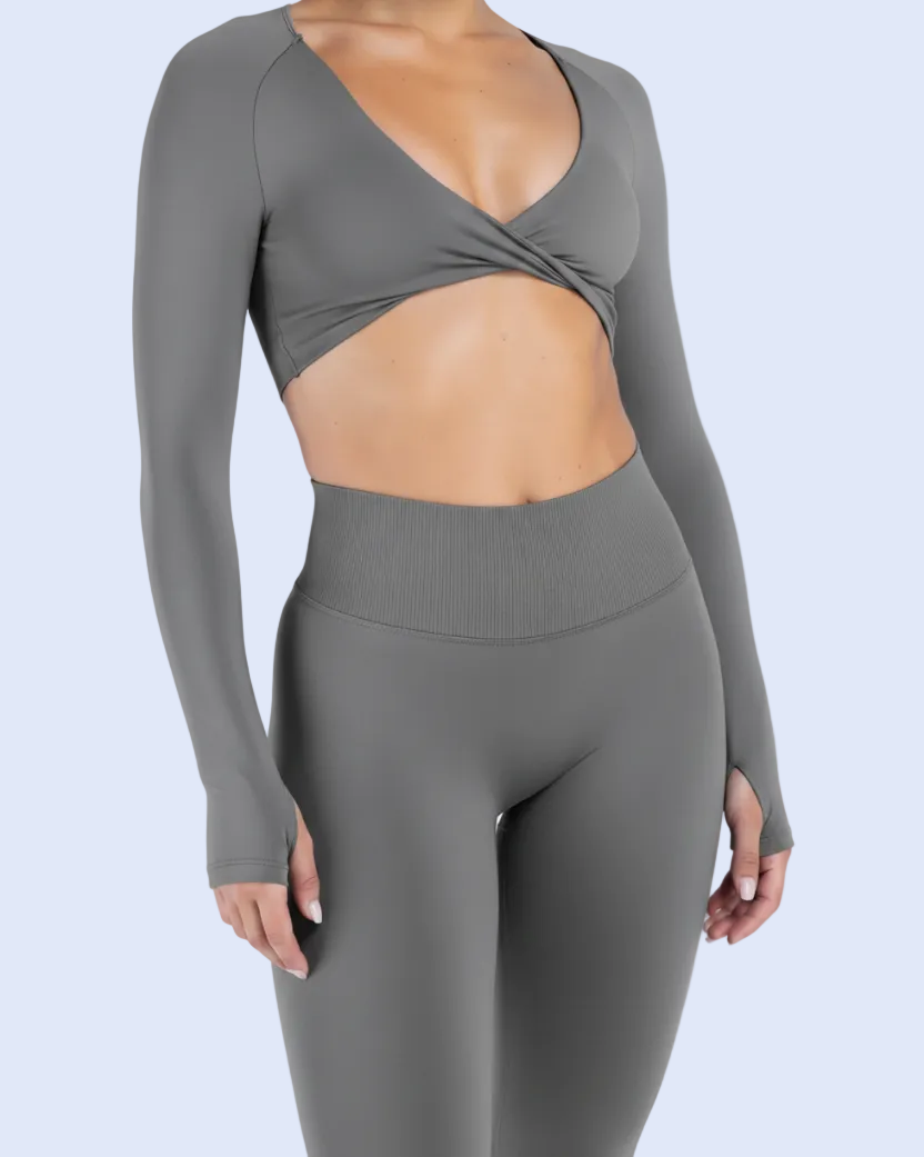 Twist Top Medium Grey Front