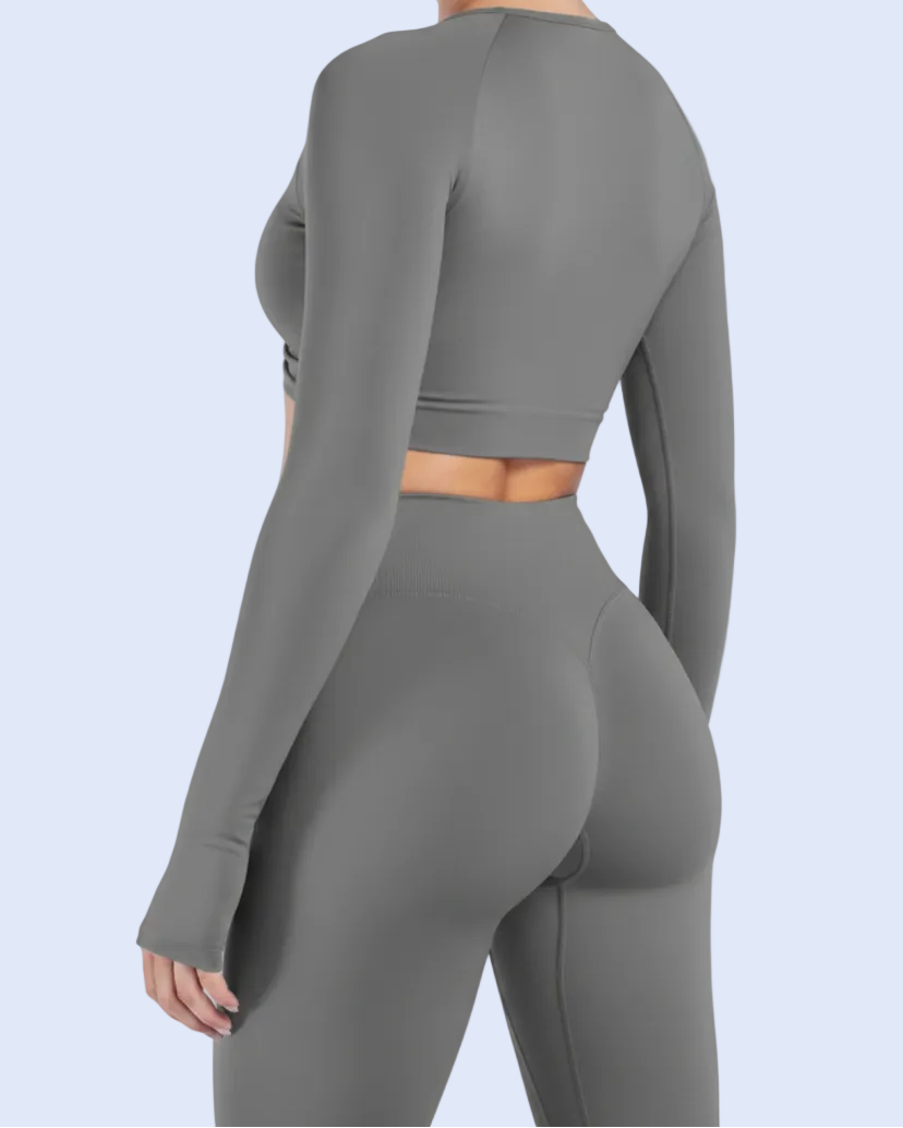 Twist Top Solid Medium Grey Back